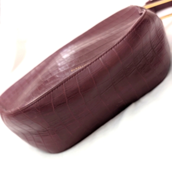 DeMellier Burgundy Croc Effect Bergen Bag - Picture 6 of 16